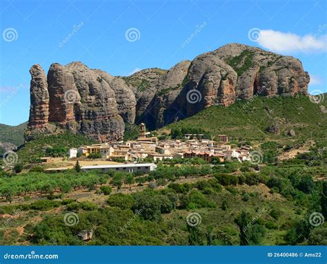 Aguero, Huesca ( Spain ) stock photo. Image of colorful - 26400486