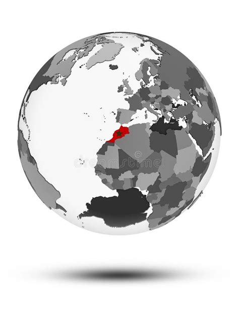 Globe Flag Morocco Isolated White Stock Illustrations Globe Flag