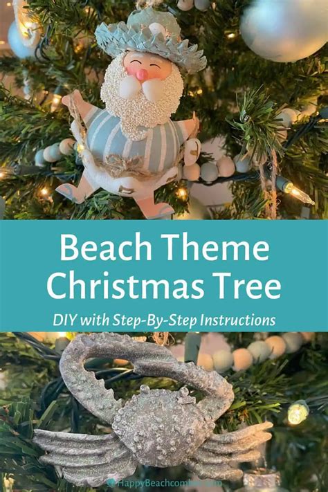 Beach Theme Christmas Tree - with Step-By-Step DIY