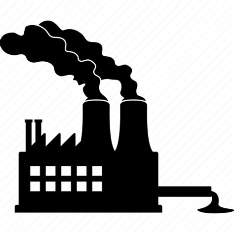 Air Factory Industry Pollution Smoke Toxic Water Icon Download