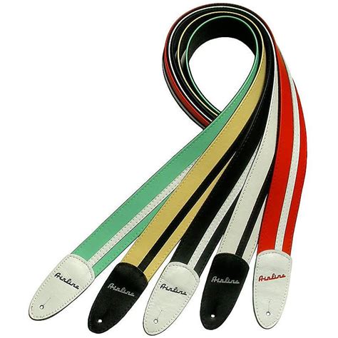 Airline Guitars Custom Leather Guitar Strap White New Reverb