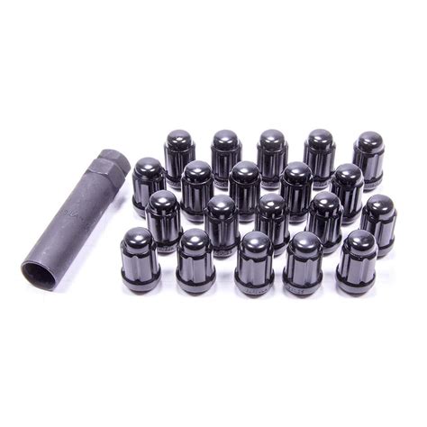 Gorilla Small Diameter Spline Style Lug Nuts Black 12x1 25mm Set 20