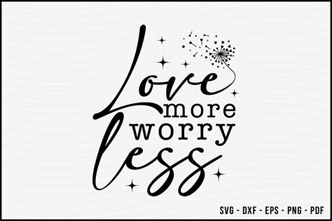 Love More Worry Less Boho Svg Graphic By Bee Craftr · Creative Fabrica