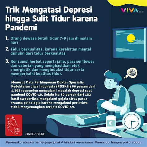 Infografik Trik Mengatasi Depresi Hingga Sulit Tidur Karena Pandemi