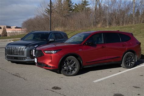 2023 Hyundai Palisade Vs 2022 Acura Mdx Suv Comparison Driving