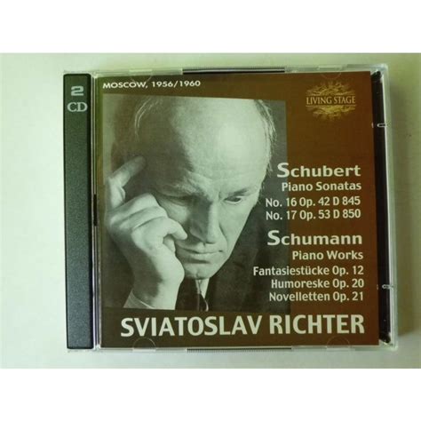 Sviatoslav Richter In Moscow 1956 1960 Schubert Schumann 2 CDs