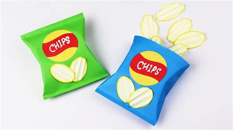 How To Make Potato Chips Paper Chips Packet Paper Crafts Paper