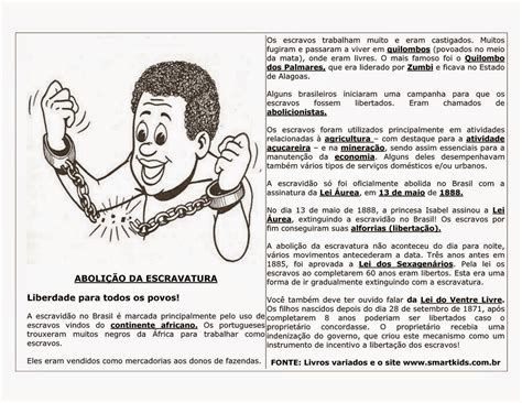 13 De Maio Libertação Dos Escravos - 13 de maio dia da Libertação dos Escravos - ATIVIDADES ANOS INICIAIS ...