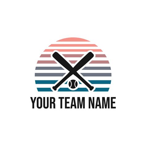 Baseball logo team and sunset background 22539902 Vector Art at Vecteezy