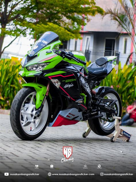 Decal Stiker Kawasaki Ninja Zx R Liery Wsbk Hijau Sticker Full Body