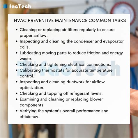 Hvac Preventive Maintenance And Energy Efficiency Facility Technology