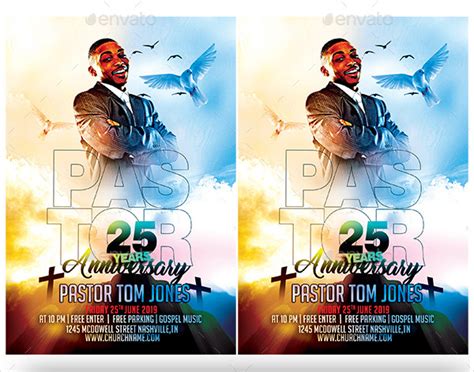 Pastor Anniversary Flyer Template - 21+ Free & Premium Designs