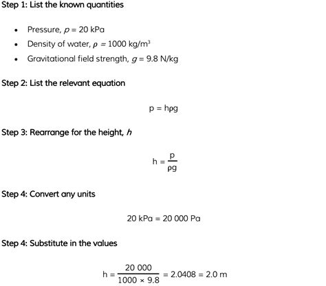 Edexcel Igcse Physics Double Science 复习笔记：5 1 4 Pressure In Liquids