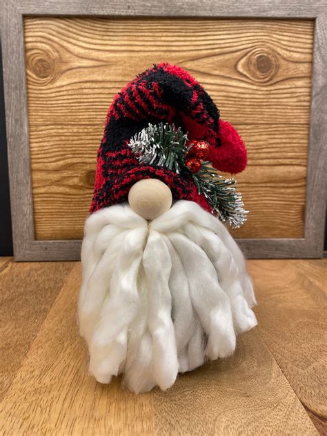 Red Buffalo Check Gnome Holiday Gnome Christmas Gnome With Etsy