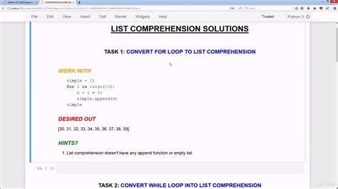 23 Python Tutorial Python For Beginners List Comprehension Solution Youtube