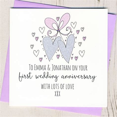 Personalised First Wedding Anniversary Card By Eggbert Daisy