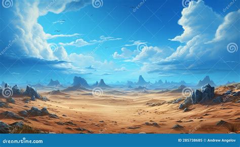 Fantasy World Landscape On An Extrasolar Alien Planet Futuristic Sci