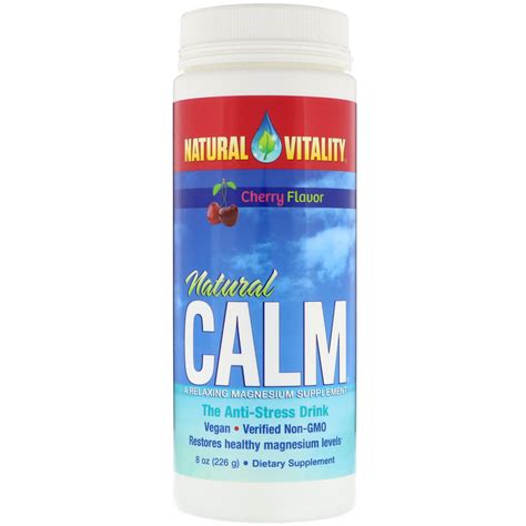 Natural Vitality, Natural Calm, The Anti-Stress Drink, Cherry Flavor, 8 ...