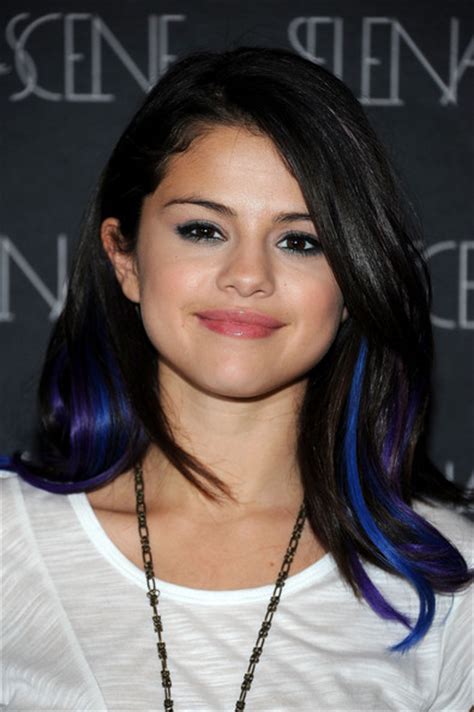 Selena Gomez Rocks Blue and Purple Highlights in Her Hair – Fashion ...