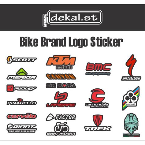 Bike Brand Logo Sticker with gloss laminate (Giant, cervelo, pinarello, colnago, specializ ...