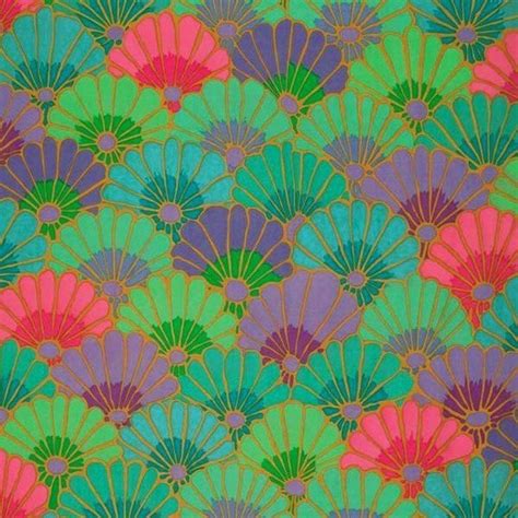 Crafts Kaffe Fassett Thousand Flowers Fabric Pwgp144 Dark Fall 2014 Collection Bty Fabric