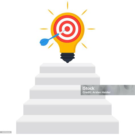 ilustracion de objetivo  proposito  meta del negocio meta