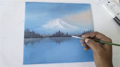 Mountain Lake Landscape Painting Landscape Painting Using Acrylic