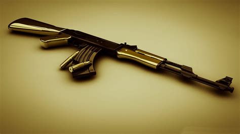 Ak 47 Black Wallpaper