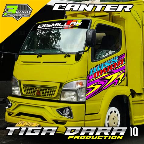 Jual Stiker Striping Pintu Samping Truk Canter Sticker Truck Canter