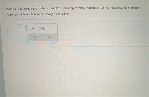 Solved Write an unbalanced equation to represent the | Chegg.com