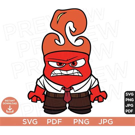 Inside Out Svg Anger Svg Disneyland Ears Clipart Layered Inspire