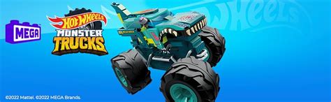 Amazon Mega Construx Hot Wheels Monster Trucks Toy Car Building Set Mega Wrex With