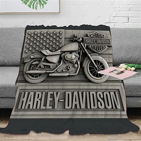 Harley Davidson Motorcycle Blanket NAMA546 GladysClothing Print On