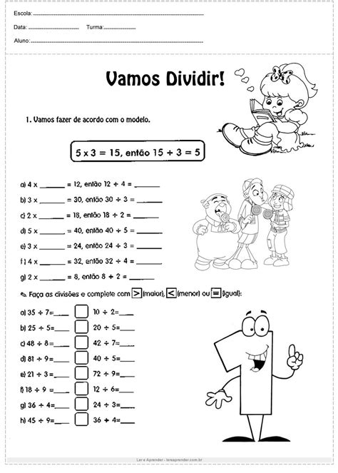 Atividades De Divisão 3 Ano - 5