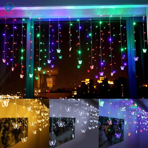 Pin On Lights Lighting 96led Waterfall Curtain Fairy Lights Xmas