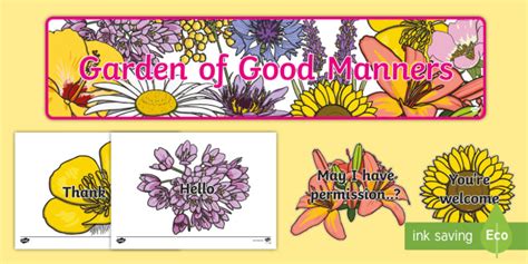 Garden Of Good Manners Display Pack Teacher Made