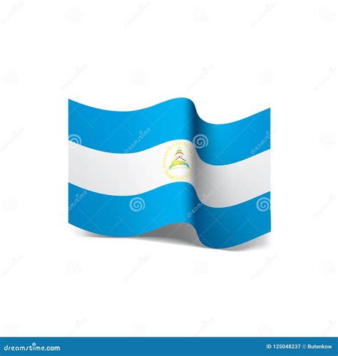 Bandeira De Nicarágua Ilustração Ilustração Stock Ilustração De Forma Emblema 125048237