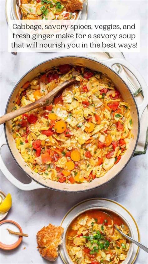 Detox” Cabbage Soup With Turmeric And Ginger The Mediterranean Dish