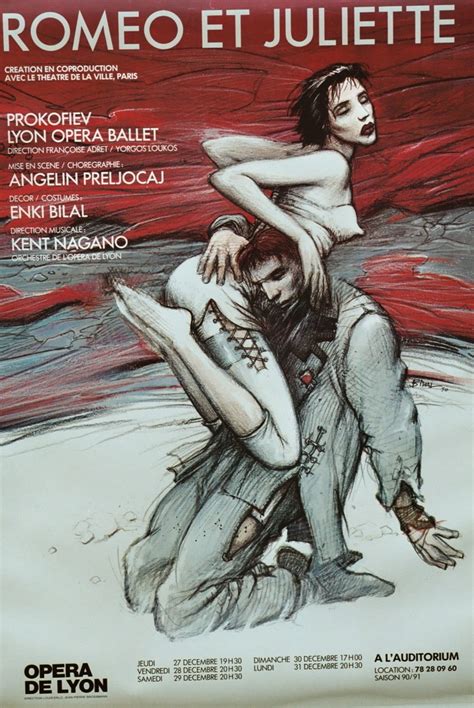 Rom O Et Juliette Affiche D Cors Et Costumes Par Enki Bilal Bilal