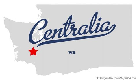 Map of Centralia, WA, Washington