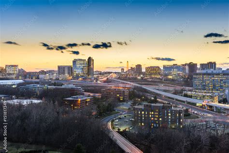 Tysons Corner sunset Stock Photo | Adobe Stock