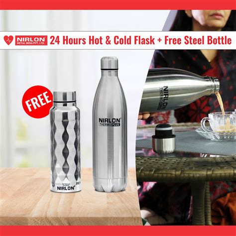 Buy 24 Hours Hot Cold Flask Free Steel Bottle Online At Best Price In India On Naaptol