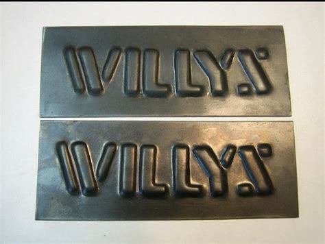 Buy Sr Enterprises Willy Jeep Cj Stamp Metal Plate Body Fixing Metal Logo Of Willys Jeep