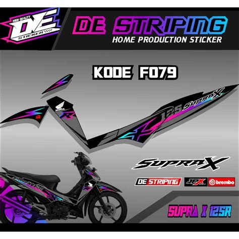 Jual Striping List Variasi Supra X R F Striping List Motor