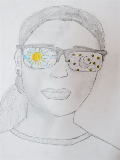 Art With Mrs Llu Sunglasses Self Portraits