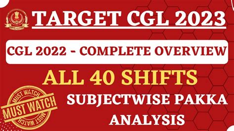 Cgl Tier All Shifts Complete Analysis Must Watch Video