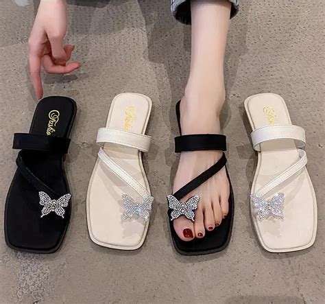 New Arrival Butterfly Women Flip Flop Sandals Women S Summer Outer Wear