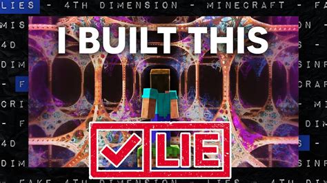 The Truth About Building The 4th Dimension In Minecraft Youtube