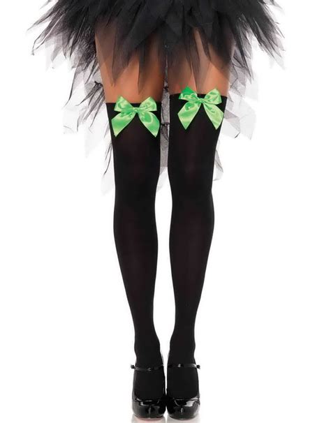 Satin Bow Opaque Thigh High Spicy Lingerie