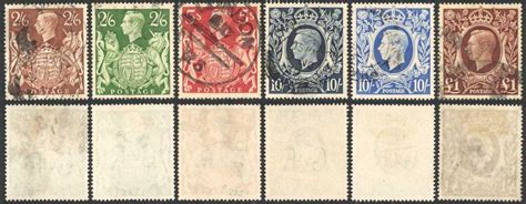 Sg C Kgvi High Values Set Values Used Great Britain Stamp